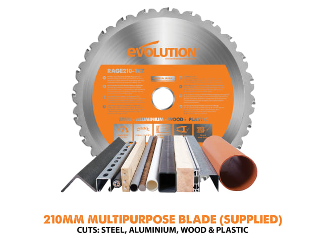 Evolution R210CMS Multi-Purpose Compound Mitre Saw 1200W 240V