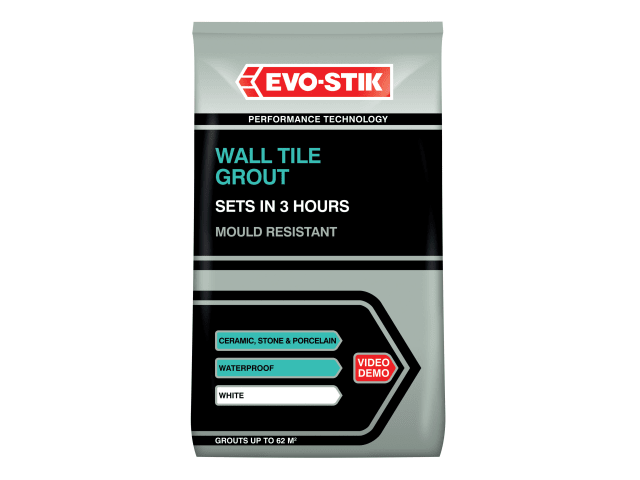 EVO-STIK Wall Tile Grout Mould Resistant White 1.5kg