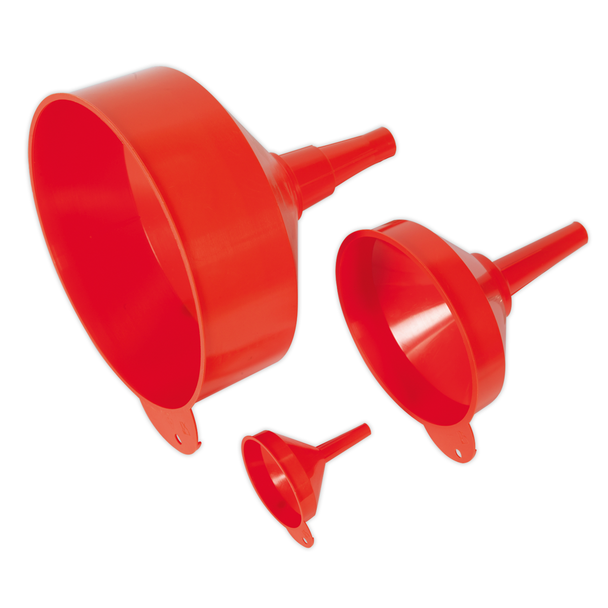 Sealey Funnel Set 3pc Fixed Spout