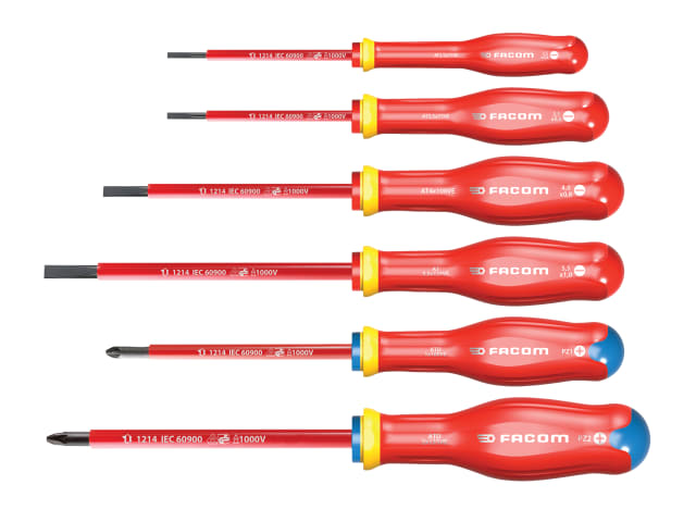 Facom Protwist® VDE Screwdriver Set, 6 Piece