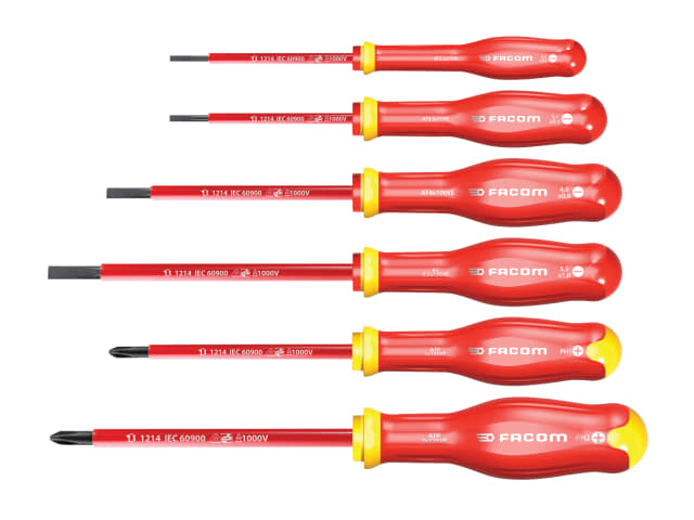 Facom Protwist® VDE Screwdriver Set, 6 Piece