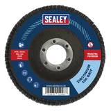 Sealey 120Grit Flap Discs Zirconium Ø115mm Ø22mm Bore - Pack of 10