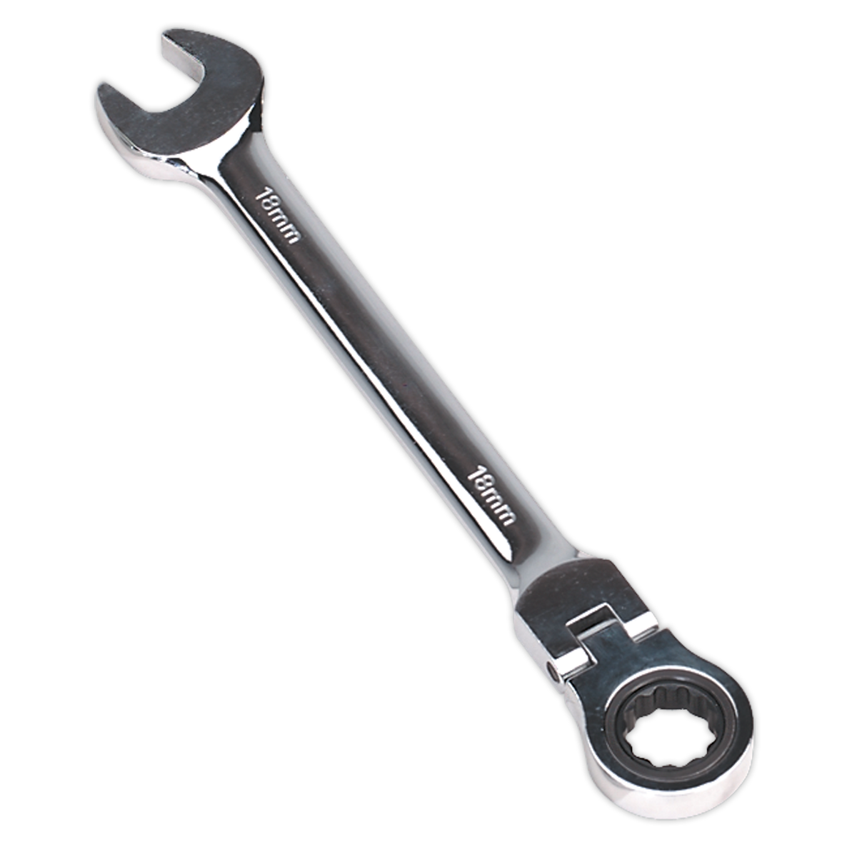 Sealey Flexi-Head Ratchet Combination Spanner 18mm