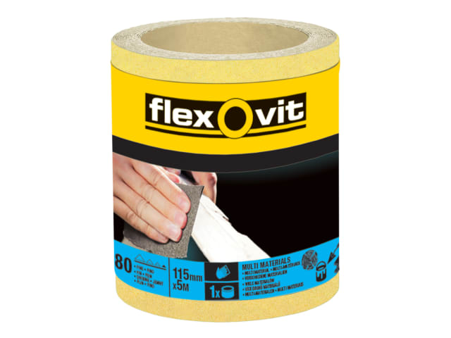 Flexovit High Performance Sanding Roll 115mm x 5m Extra Coarse 40G