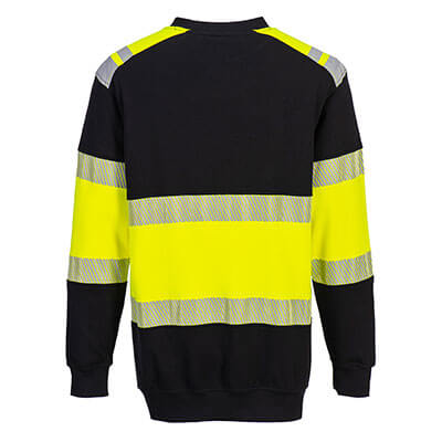 Portwest PW3 Flame Resistant Class 1 Sweatshirt #colour_yellow-black