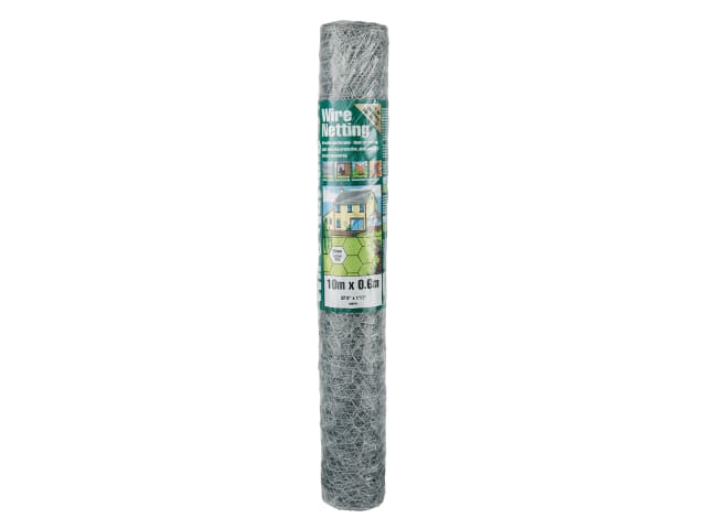 Gardman Galvanised Wire Netting 25mm² Hexagon, 10 x 0.6m