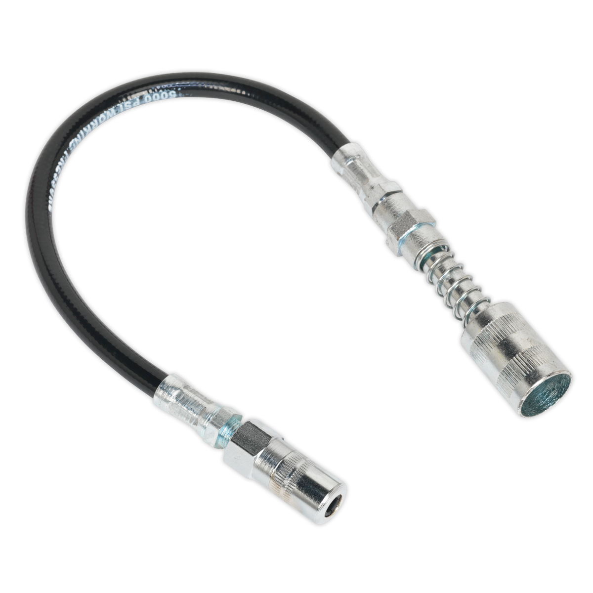 Sealey Rubber Delivery Hose with 4-Jaw Connector Flexible 300mm Quick Release Coupling