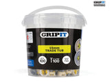 Gripit Yellow Plasterboard Fixings 15mm (Pack 100)