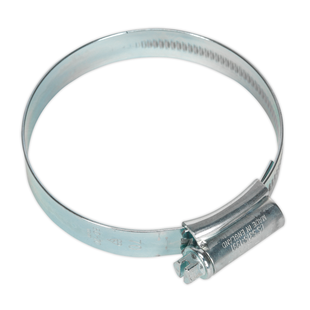 Sealey HI-GRIP® Hose Clip Zinc Plated Ø50-70mm Pack of 10
