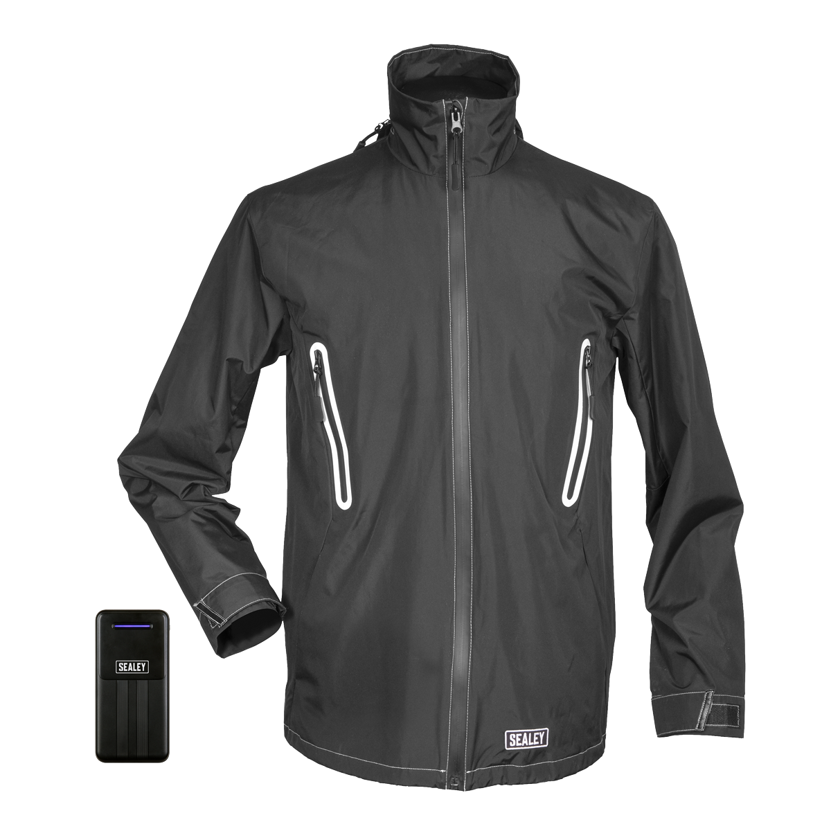 Sealey 5V Heated Rain Jacket - Small with Power Bank