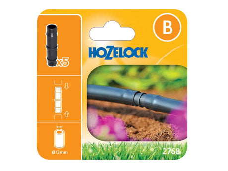 Hozelock 2768 Straight Connector 13mm (Pack 5)