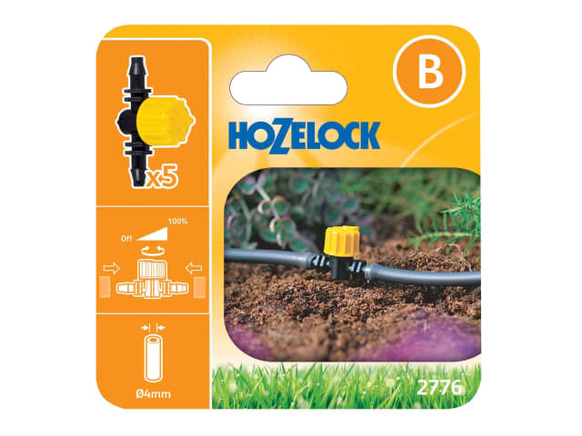 Hozelock 2776 Flow Control Valve 4mm (5 Pack)