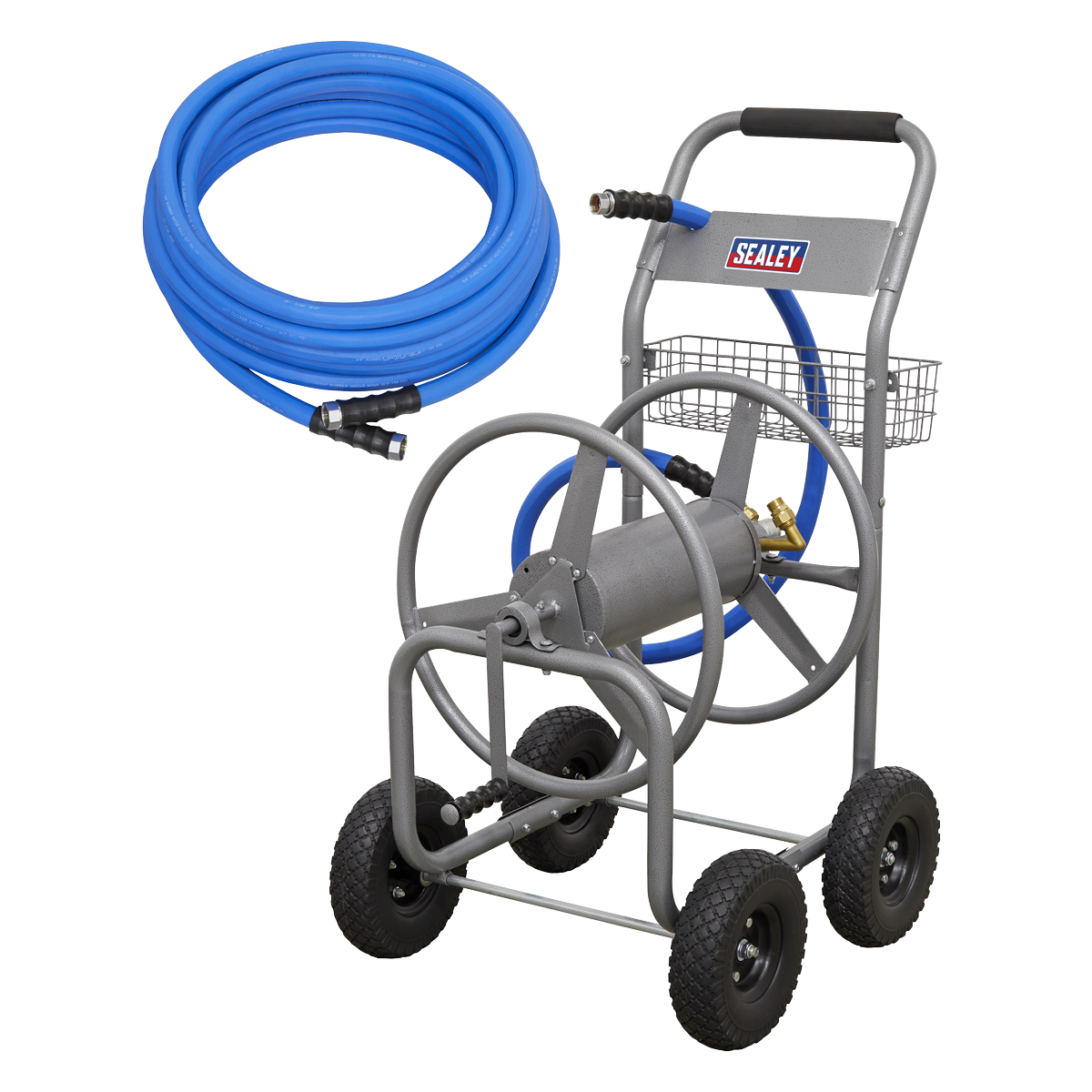 Sealey Heavy-Duty Hose Reel Cart with 50m Heavy-Duty Ø19mm Hot & Cold – GS  Workwear