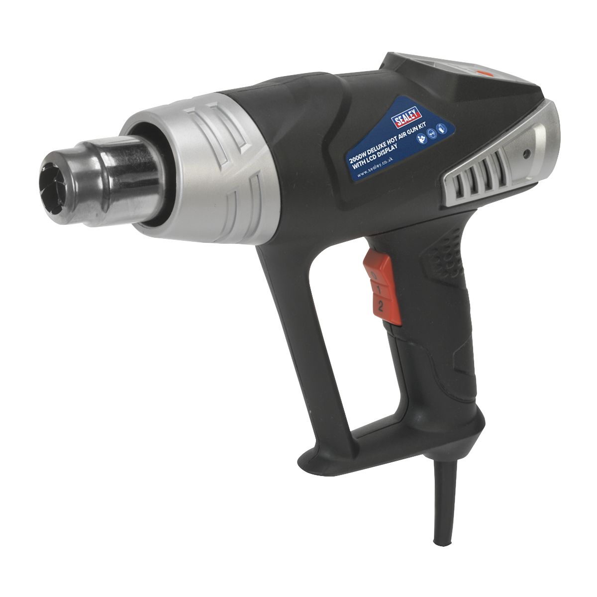 Sealey Deluxe Hot Air Gun Kit with LED Display 2000W 80-600°C