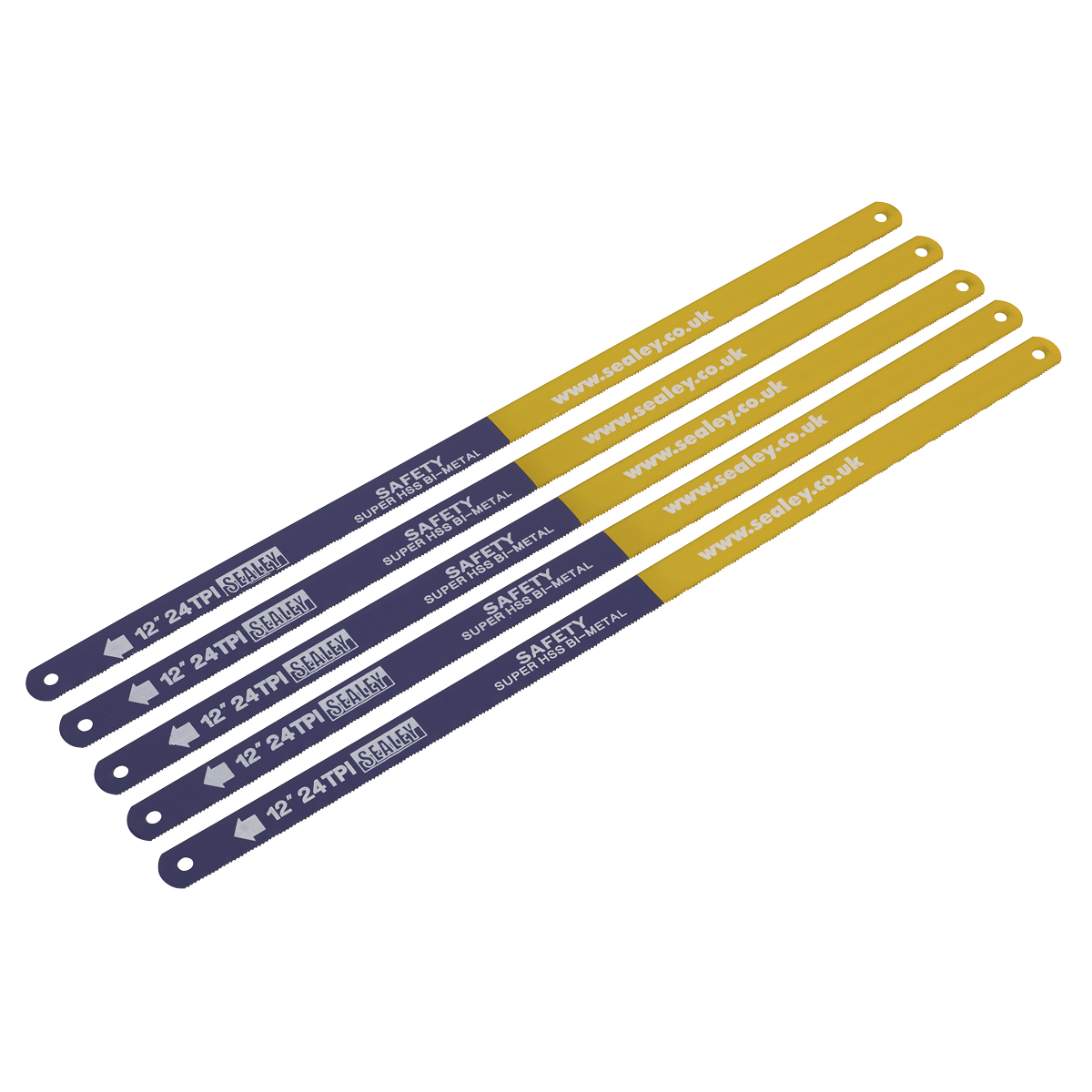 Sealey Hacksaw Blade 300mm HSS Bi-Metal 24tpi Pack of 5