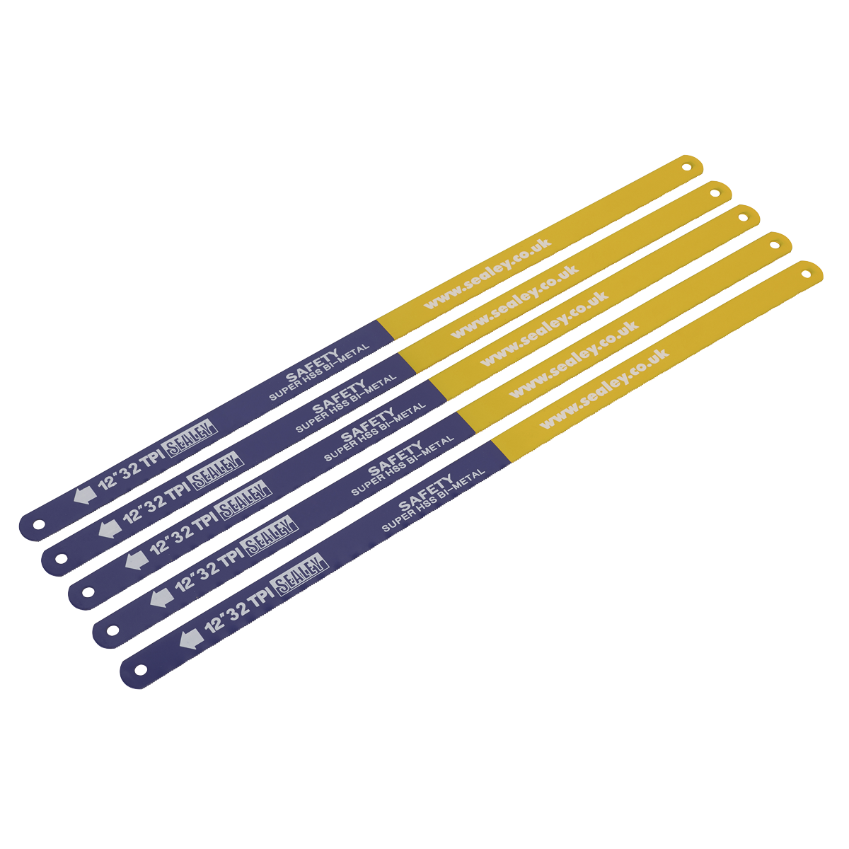 Sealey Hacksaw Blade 300mm HSS Bi-Metal 32tpi Pack of 5