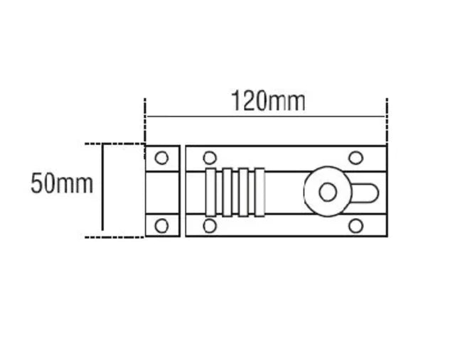 Squire CombiBolt 4 Re-Codable Locking Bolt Chrome 120mm