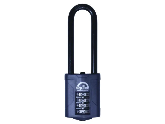 Squire CP40/2.5 Combination Padlock 4-Wheel 40mm Extra Long Shackle 63 ...