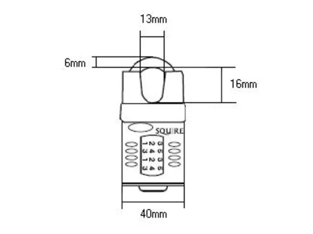 Squire CP40CS Combination Padlock 4-Wheel Closed Shackle 40mm