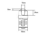 Squire CP50CS Combination Padlock 4-Wheel Closed Shackle 50mm