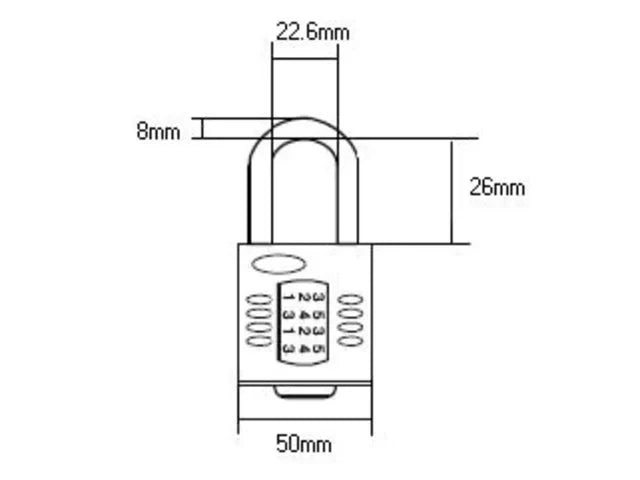 Squire CP50 Combination Padlock 4-Wheel 50mm