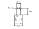 Squire CP50 Combination Padlock 4-Wheel 50mm