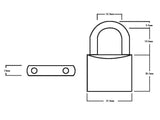 Squire LN3 Lion Brass Padlock 30mm