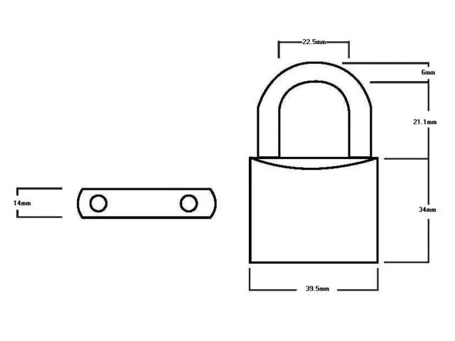 Squire LN4 Lion Brass Padlock 5-Pin 40mm