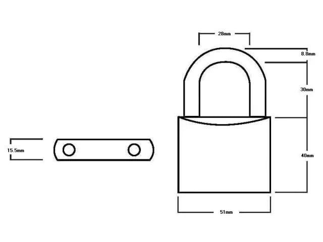 Squire LN5 Lion Brass Padlock 5-Pin 50mm