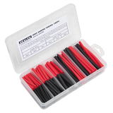 Sealey Heat Shrink Tubing Assortment 180pc 50 & 100mm Black & Red