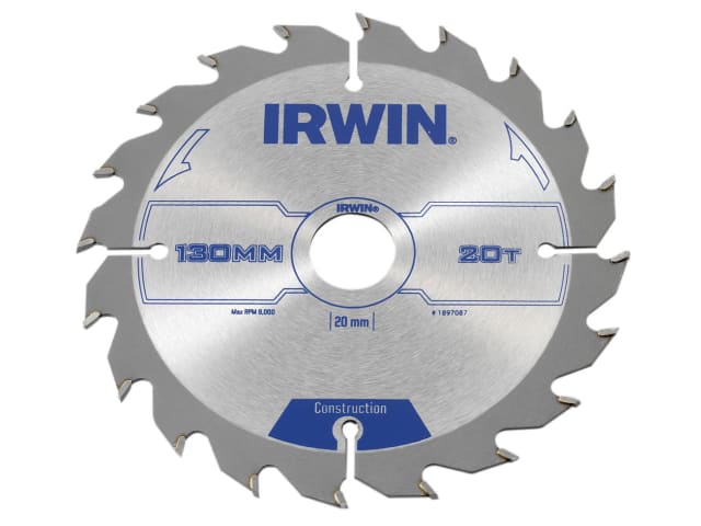 IRWIN® Construction Circular Saw Blade 130 x 20mm x 20T ATB