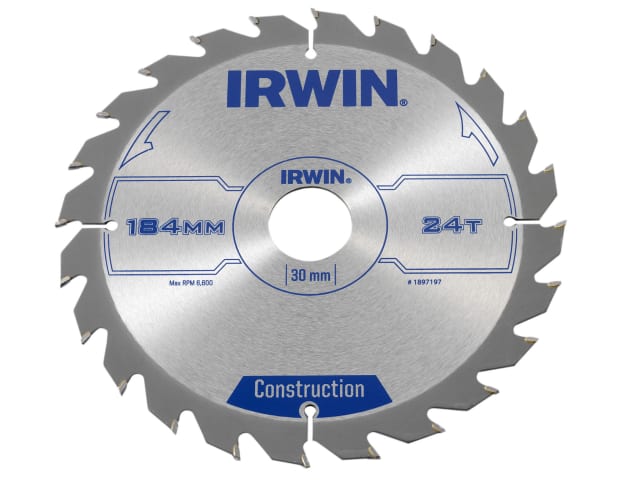 IRWIN® Construction Circular Saw Blade 184 x 30mm x 24T ATB