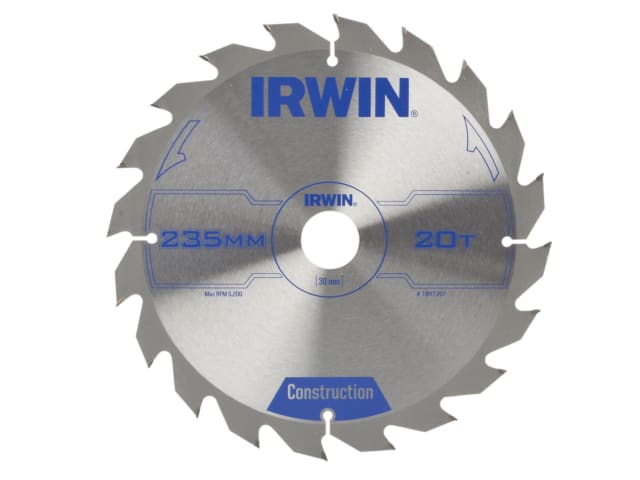 IRWIN® Construction Circular Saw Blade 235 x 30mm x 20T ATB