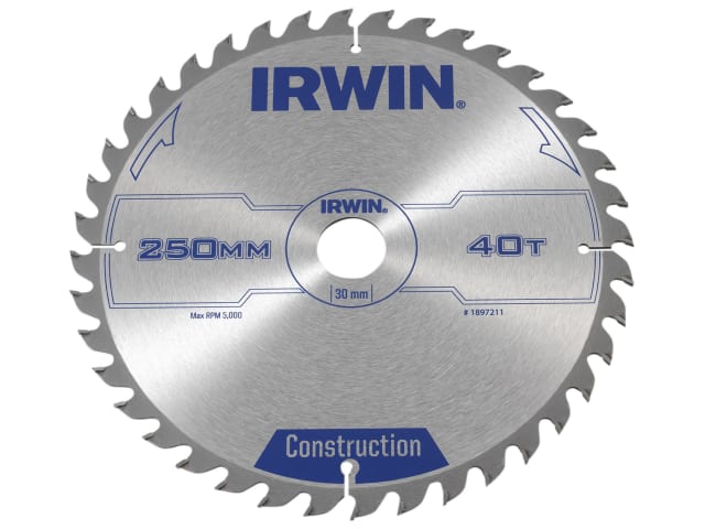 IRWIN® General Purpose Table & Mitre Saw Blade 250 x 30mm x 40T ATB