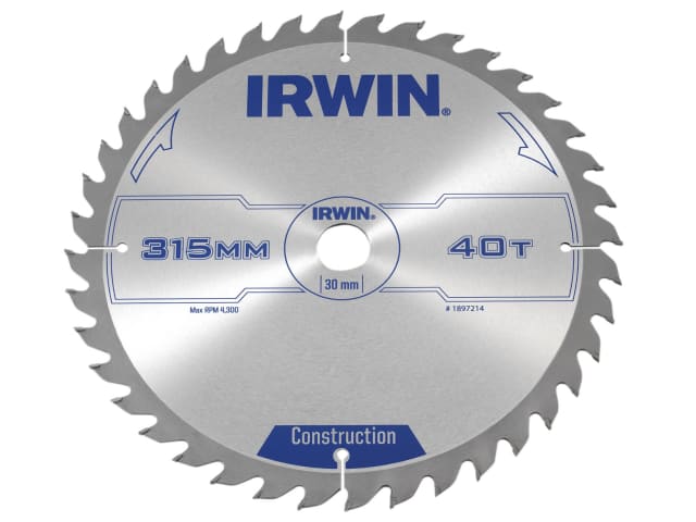 IRWIN® General Purpose Table & Mitre Saw Blade 315 x 30mm x 40T ATB