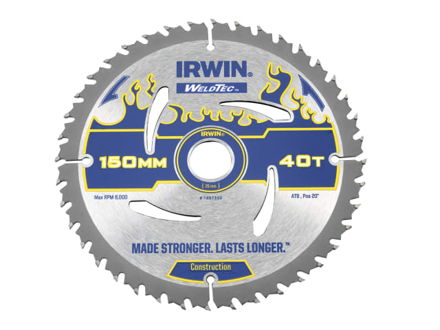 IRWIN® Weldtec Circular Saw Blade 150 x 20mm x 40T ATB