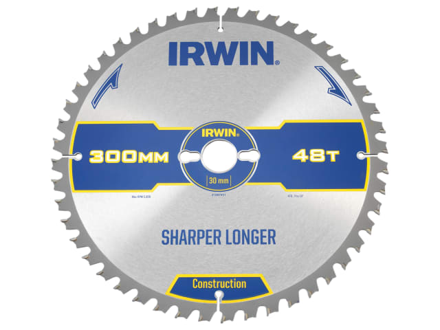 IRWIN® Construction Table & Mitre Circular Saw Blade 300 x 30mm x 48T ATB