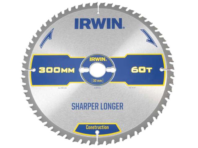 IRWIN® Construction Table & Mitre Circular Saw Blade 300 x 30mm x 60T ATB