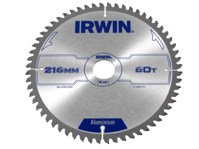 IRWIN® Professional Aluminium Circular Saw Blade 216 x 30mm x 60T TCG