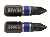 IRWIN® Impact Screwdriver Bits Pozi PZ1 25mm (Pack 2)