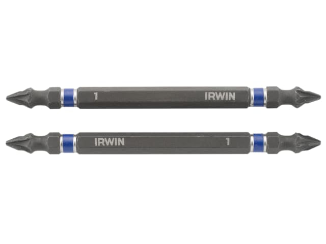 IRWIN® Impact Double-Ended Screwdriver Bits Pozi PZ1 100mm (Pack 2)