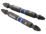 IRWIN® Impact Double-Ended Screwdriver Bits Pozi PZ2 60mm (Pack 10)