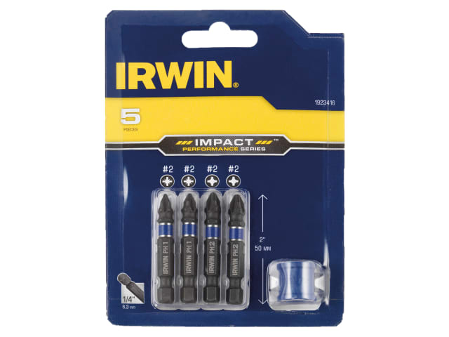 IRWIN® Phillips/Pozidriv Impact Magnetic Screwdriver Bit Set, 5 Piece