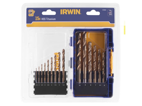 IRWIN® HSS Titanium Metal Drill Bit Set, 15 Piece