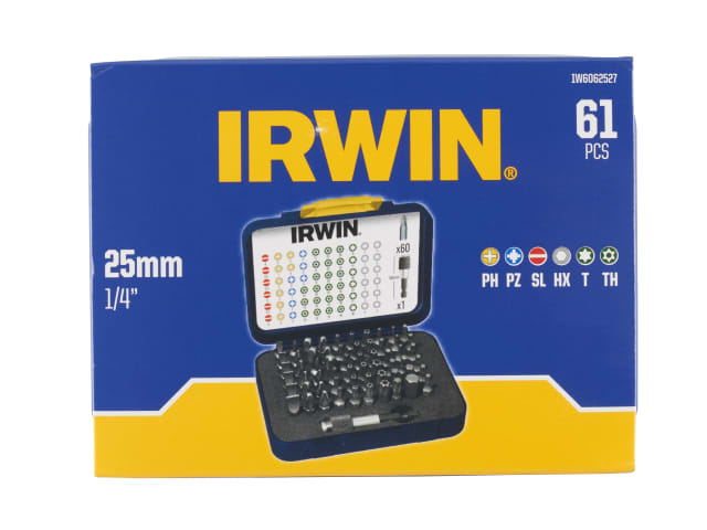 IRWIN® Colour Coded Screwdriver Bit Set, 61 Piece