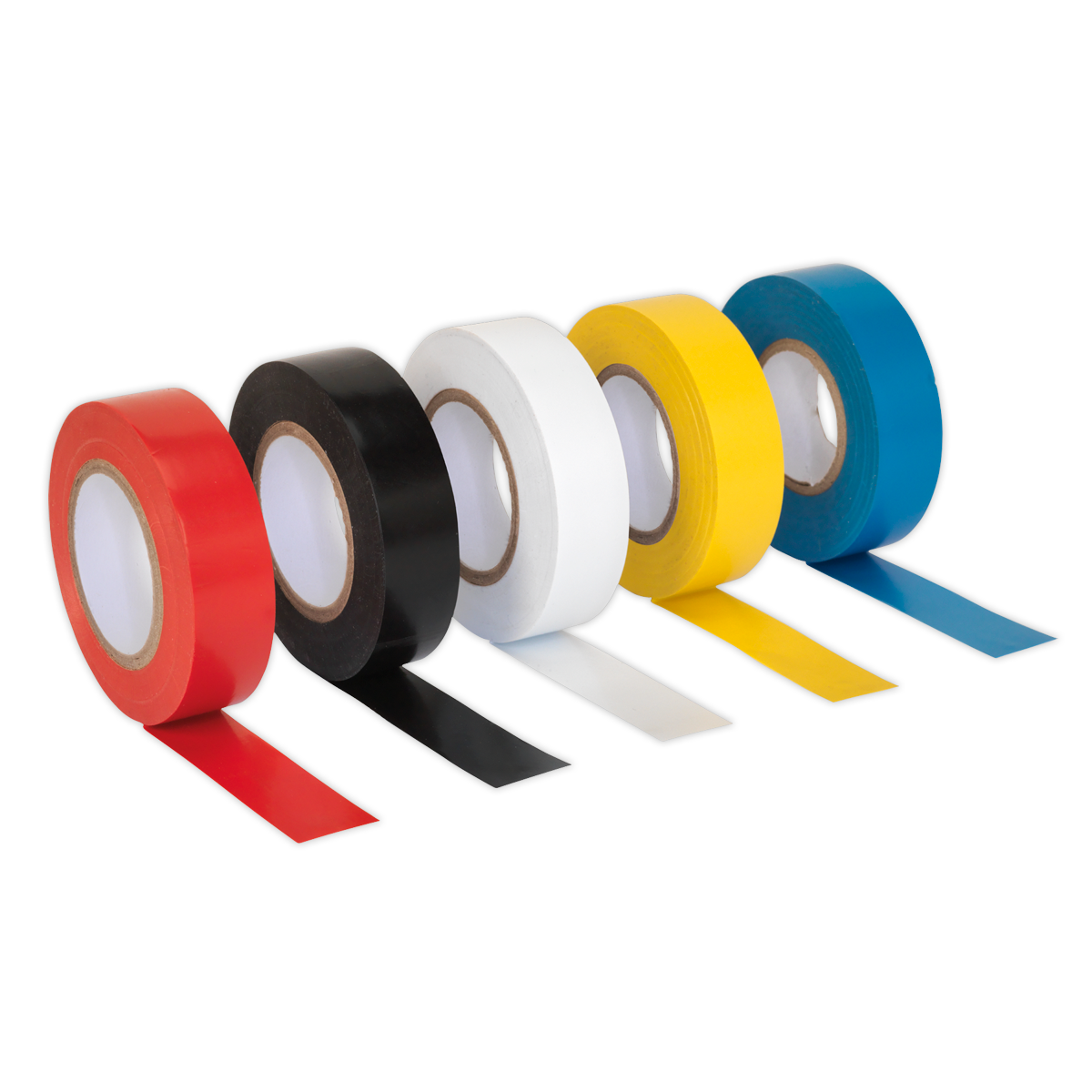 Sealey PVC Insulating Tape 19mm x 20m Mixed Colours Pack of 10