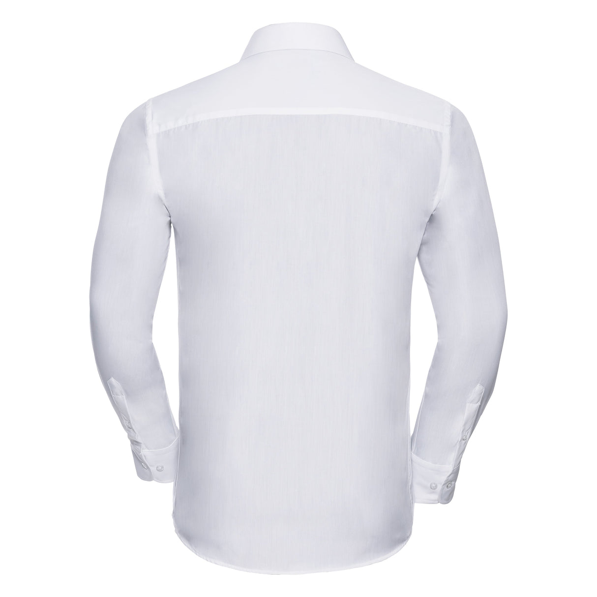 Russell Collection Long Sleeve Polycotton Easycare Fitted Poplin Shirt