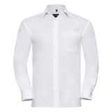 Russell Collection Long Sleeve Pure Cotton Easycare Poplin Shirt