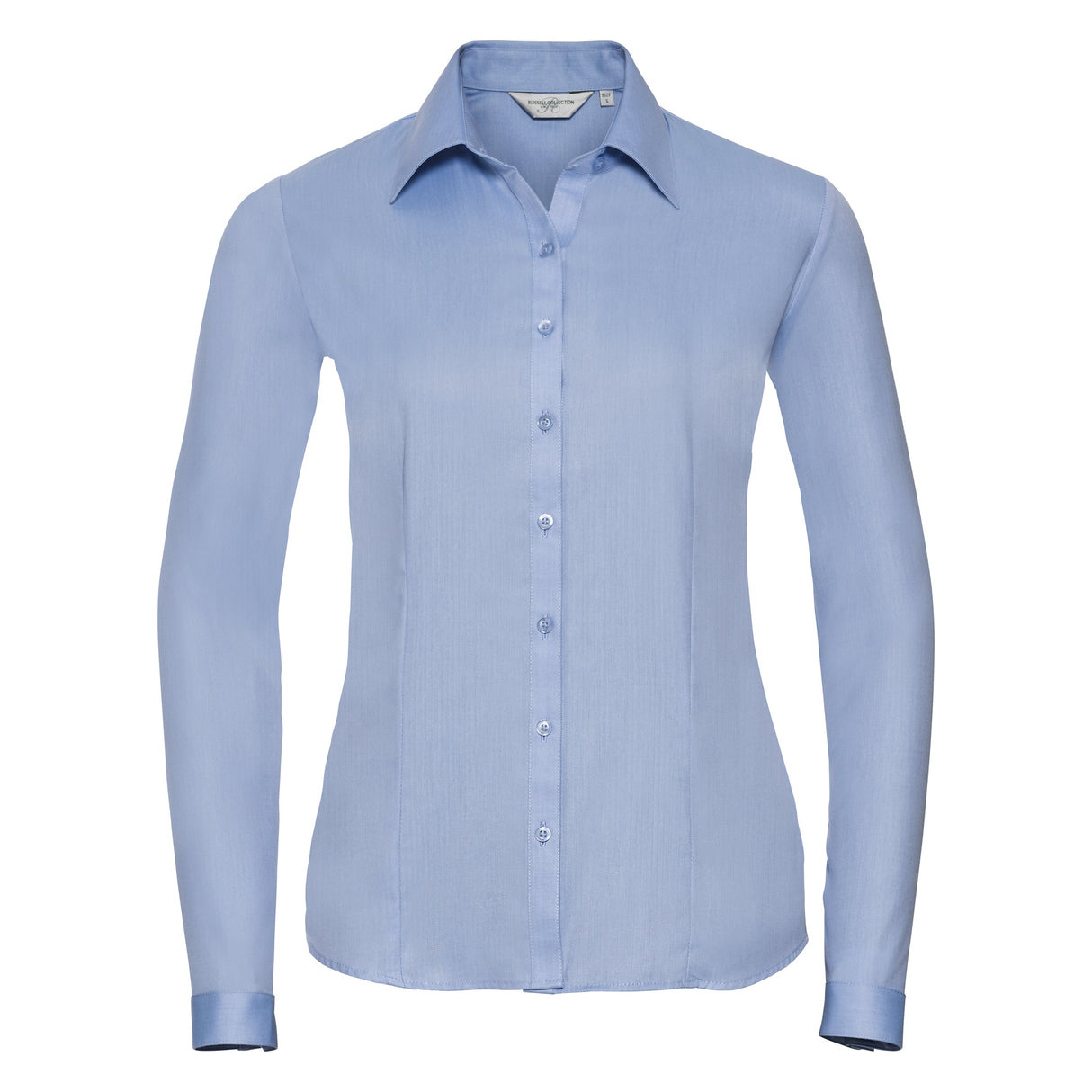 Russell Collection Women's Long Sleeve Herringbone Shirt