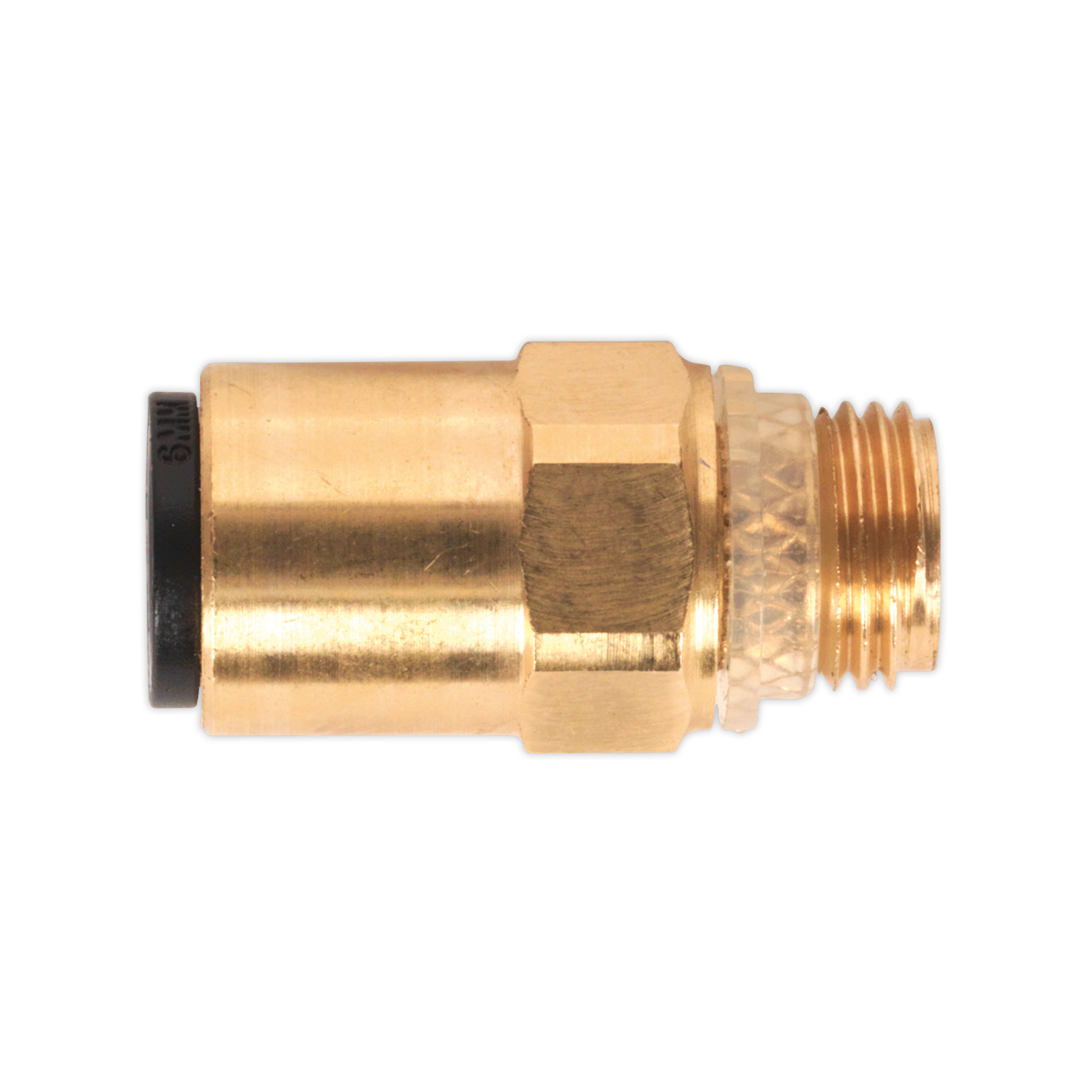 Sealey Brass SuperThread Straight Adaptor 6mm x 1/8"BSP Pack of 2 (John Guest Speedfit® - RM010611)